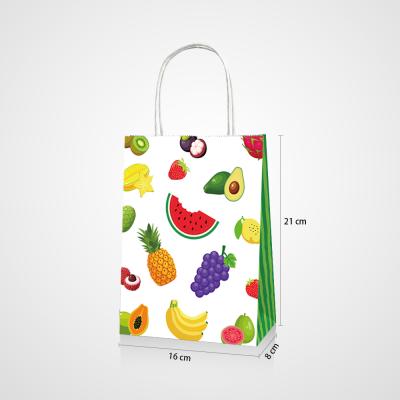 China Fruit Theme Party Favor Bags Fruit Theme Favor Bag Birthday Party Favor Bags for Kids Craft Paper Purse for sale