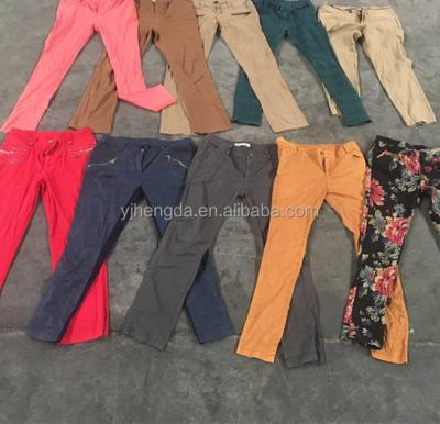 China Bulk 100% Cotton Second Hand Clothes Used Dress Clothing Bales Ukay Package Lady Cotton Pants Bulk Used Clothing For Sale for sale