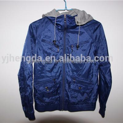 China 100% Cotton Bulk Wholesale Used Clothing Mens Lightweight Zipper Jackets Coat for sale