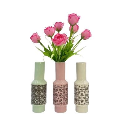 China 100% Handmade Light Luxury Nordic Creative Gifts Accessories Flower Vase Home Decor Flower Vase Decor Home Office Ceramic Sets for sale