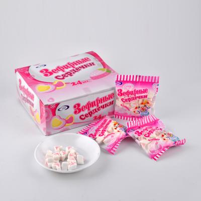 China Factory price normal heart shape marshmallow box packaging wholesale halal candy for sale