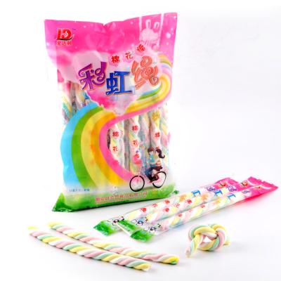 China Natural Long Stick Marshmallow Long Twist Marshmallow Sticks Halal Candy / Cotton Candy for sale