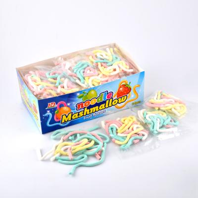 China New Design Normal Noodle Shape 13g Colorful Box Marshmallow Packing OEM for sale