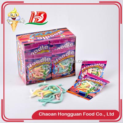 China 2016 New Design Natural Sweet Long Noodle Marshmallow Strawberry Gummy Candy for sale