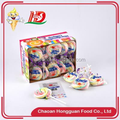 China Lovely Natural Kids Candy Marshmallow Present Wholesale Sweet Round Lollipop for sale