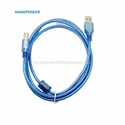 China Printer High Speed ​​USB A Male To USB B Male Data Cable With Shield USB 2.0 Transparent Printer Cable Blue for sale