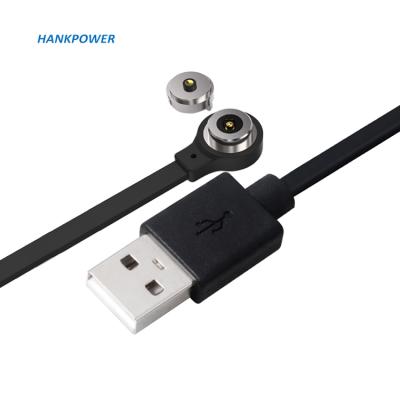 China High Quality Waterproof Magnetic Connector 2pin Draw MP3/MP4 Player USB 7.4mm Flat Magnetic Charging Cable for sale