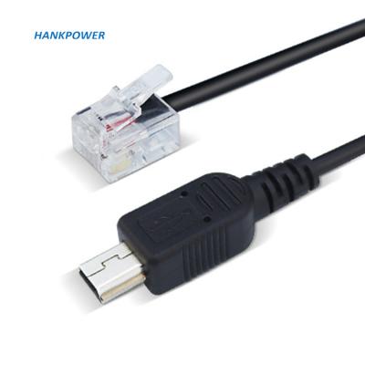 China MP3/MP4 Player Mini5p USB Data Cable Mini 5P To 6P6C Crystal Adapter Cable For Car for sale