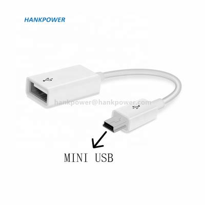 China MP3/MP4 Player Portable Mini USB Data Cable Female USB OTG Adapter Cable To Mini For Camera CAR MP3 U Disk for sale