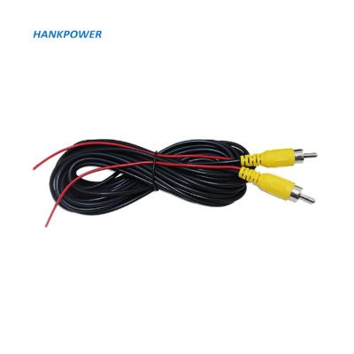 China Car Customize Car Camera Reverse Video Line With Trigger Control RCA Male Connector Signal AV Extension Cable for sale