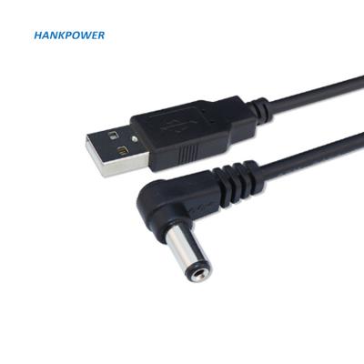 China MP3/MP4 Player USB To DC Power Cable USB Male 5.5*2.1 Right Angle 3 A Charging Power Cable for sale