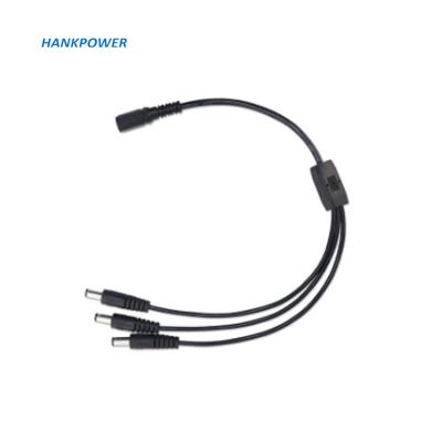 China Power Cable DC5521 Y Splitter Cable DC5.5mmx2.1mm Jack Male To Female 3 In 1 DC Power Cable for sale