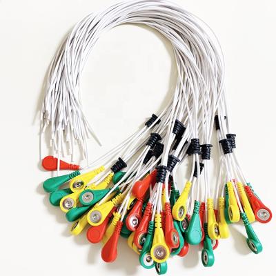 China Dongguan electronic factory 4.0MM female snap button ecg wire colorful snaps wire wire for sale