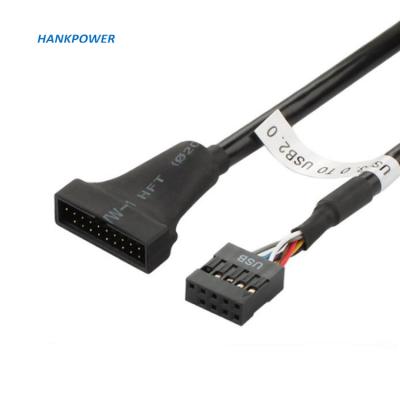 China Computer USB3.0 20pin Male to USB2.0 9pin Female Motherboard Adapter Male Female Housing Cable for sale