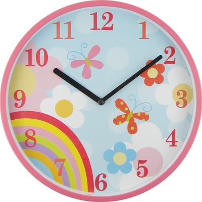 China 10 Inch Children's Wall Clock Cartoon Cute Animals Circular Wall Clock Non Silent Tick Children, Suitable For Kids Room for sale