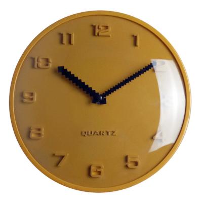 China Modern Design Digital Wall Clock Colorful Dial Arched Glass Plastic Wall Clock 10 Inch Home Decor Wall Clock for sale