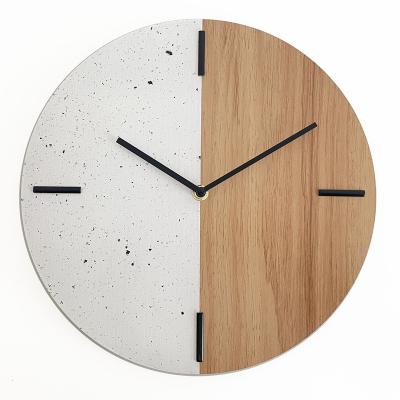 China Antique Style Modern Round MDF Wall Clock Home Decoration Wooden Wall Clock for sale