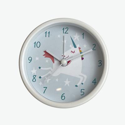 China Art Decor Baby Kids Room Table Decoration Metal Cartoon Alarm Clock for Bedroom Bedside for sale