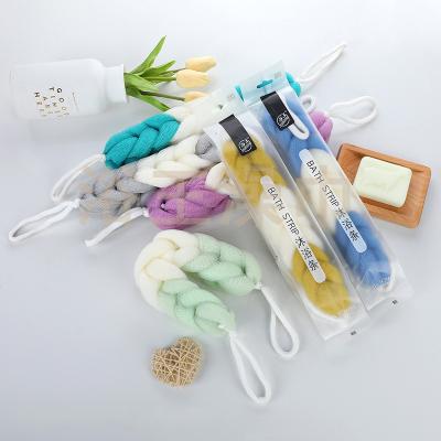 China EXFOLIATE Exfoliating Back Scrubber Loofah Loofah Strap Bath Shower Body Brush Back Scrubber for sale