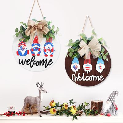 China Birthdays Decoration Christmas Decoration Ornaments Faceless Elder Wood Home Decor Christmas Wreath Ornaments for sale