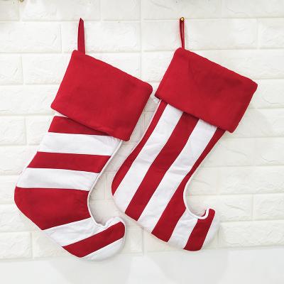 China Santa Claus Christmas Decorative Socks Christmas Gift Bag Large Elf Christmas Stocking Gift for sale