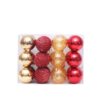 China Good quality durable mix 6cm Rose Gold Pearl Christmas Ball rose for Christmas decoration and Christmas tree ornaments for sale