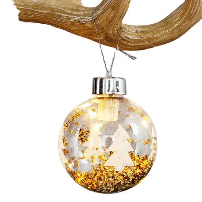 China Good Quality 2021 Long Lasting Transparent Christmas Ball Christmas Tree Pendant LED Ball Lighting Christmas Decorations for sale