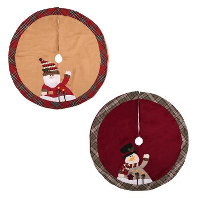 China Home Festival Decoration New Year Christmas Tree Skirt Carpet Apron 42Inch Round Christmas Tree Skirt Carpet Christmas Tree Decorations for sale