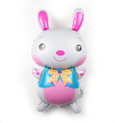 China Toy Rabbit Shape Foil Balloon Happy Easter Supplies Child Toy Animal Cartoon Party Gift Balloon for sale