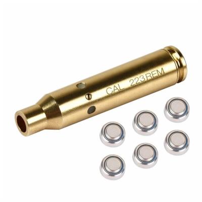 China QuanMao Brass 223 5.56mm Rem Gauge Bore Sight Cal Dot Laser Boresighter Red for sale