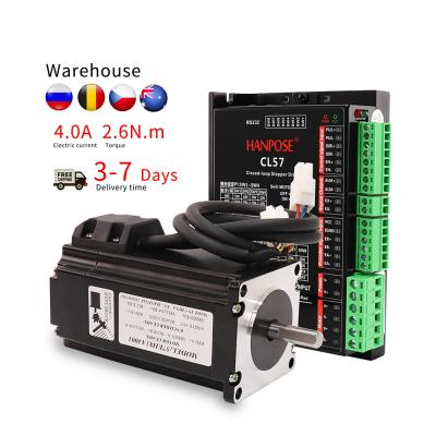 China HanBuild nema23 57 closed loop 57EH83A4001 4.0A 2.6N.M stepper motor steel + CL57 drive for cnc 3D printer stepper motor closed loop for sale