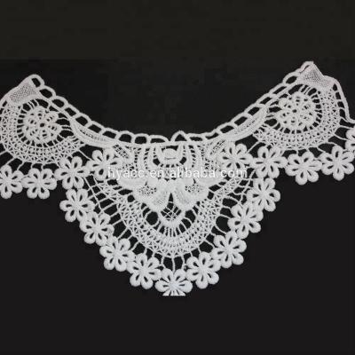 China Water Soluble Embroidery Cotton Neck Design Lace Chemical Trim Viable for sale