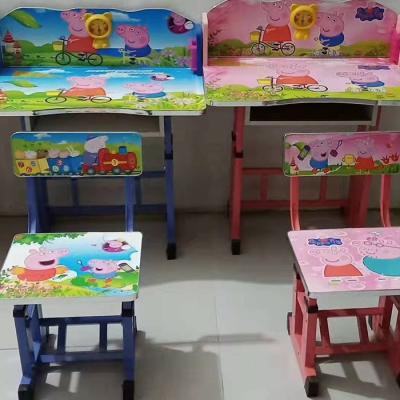 China Silla del escritorio de los niños rosados con impresión combinada del modelo de la historieta del almacenamiento la pequeña en venta