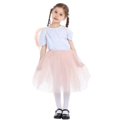 China Custom Logo Sweet / Lovely Skirt Set For Girls 2pc Skirt Set Women Fish TUTU Skirt Set (Furry Wings) for sale