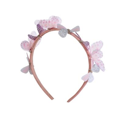 China European and American style new hair accessories butterfly flower sweet floral headband for girls for sale