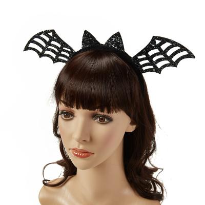 China Beautiful new fashion Halloween element devil bat spiderweb wing headband squin party originality hair accessories for sale