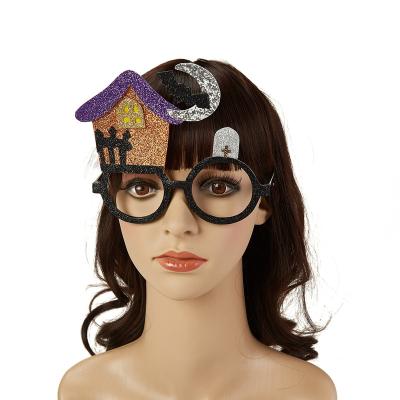 China Factory Supply Lovely Containers Halloween Twinkle House And Moon Smart Glasses Glasses Party Props for sale