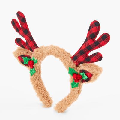 China Wholesale Christmas Party 2022 Christmas Supplies Antler Decoration Festival Plush Hot Sale Christmas Headband for sale