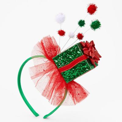 China 2022 New Style Cute Party Hair Circle Decoration Accessories Christmas Headband For Xmas Party Holiday Favors for sale