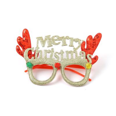 China Beautiful 2021 New Products Christmas Props Glass Kids Antler Christmas Party Glasses For Adult for sale