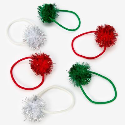 China 2022 Fashion New Style Lovely Girls Kids Hair Clips Accessories Colorful Pompom Hair Ties for sale