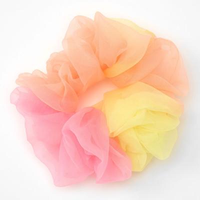 China Lovely Boutique Design Giant Sunset Ombre Hair Scrunchies Soft Hair Ties For Women Girls Hair Accessories for sale