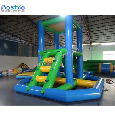 China PVC CE AND ROHS Inflatable Water Toys Tower Inflatable Floating House In Seafood for sale