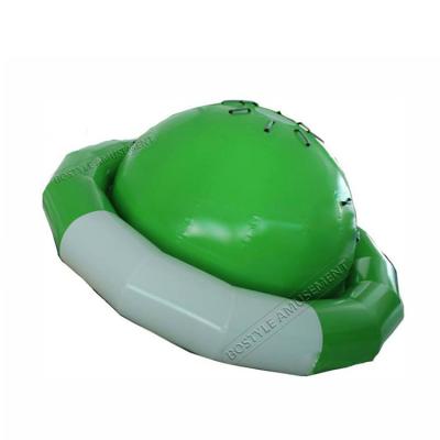 China PVC Green Inflatable Water Saturn For Floating Water Park For Spinning On Sale for sale