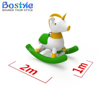 China 0.9mm PVC Water Park Games Inflatable Rocker On The Water On A Unicorn For Kids And Adults On Sale for sale