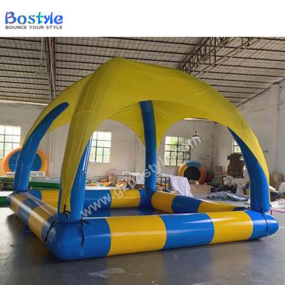 China Customized Inflatable Pools Swimming Pool Water Pool With Dome Tent Cover for sale