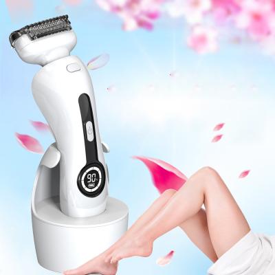 China Single Blade Women's Wet Dry Rechargeable Shaver, Electric Rechargeable Waterproof Underarms Body Legs, Face, Bikini Hair Trimmer Razor for sale