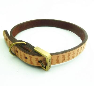 China Leather pet dog collar for sale