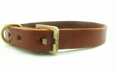 China Pet leather collars for sale