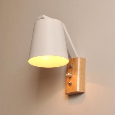 China Nordic wood wall lamp The head of a bed wall lamps for sale